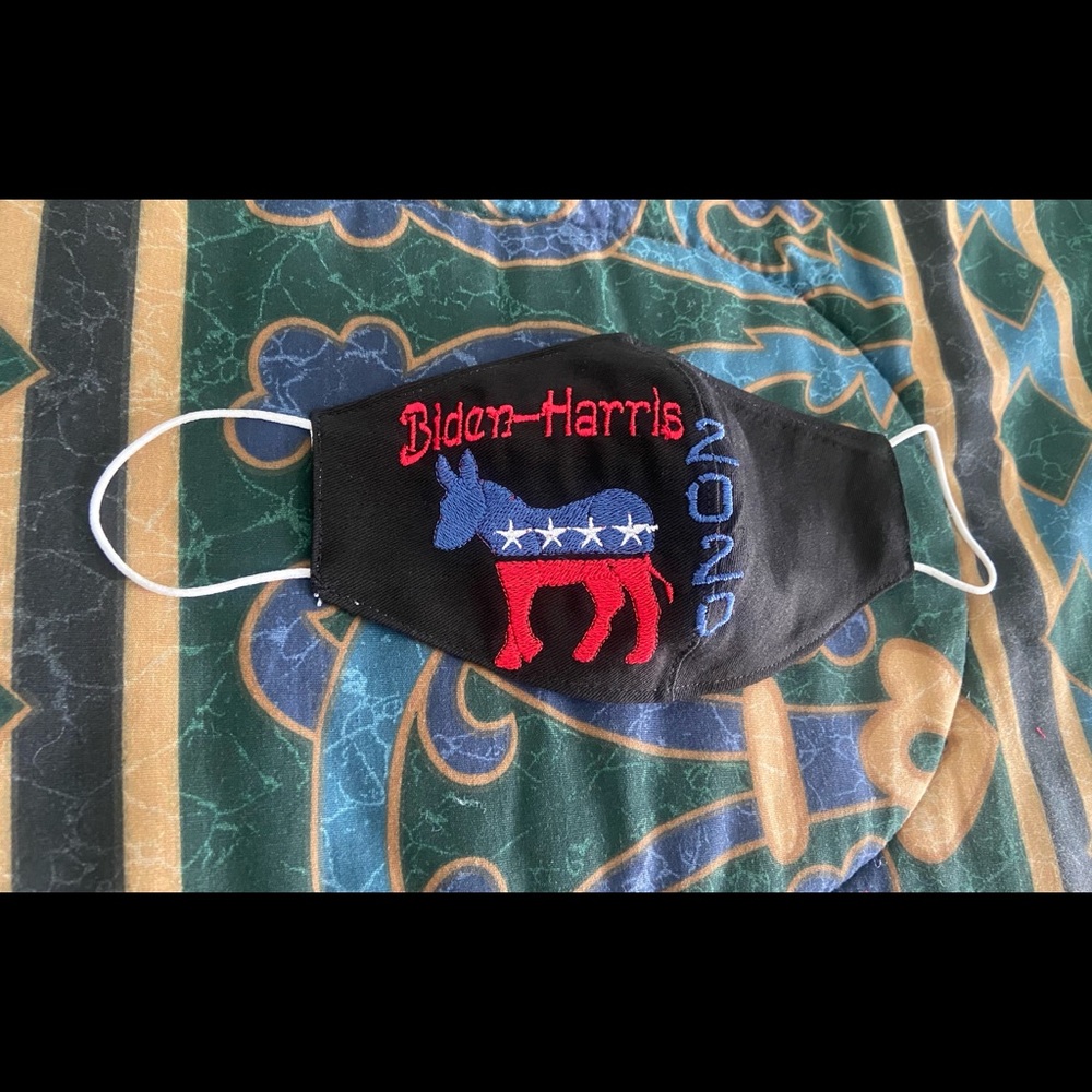 Biden/Harris embroidered face mask